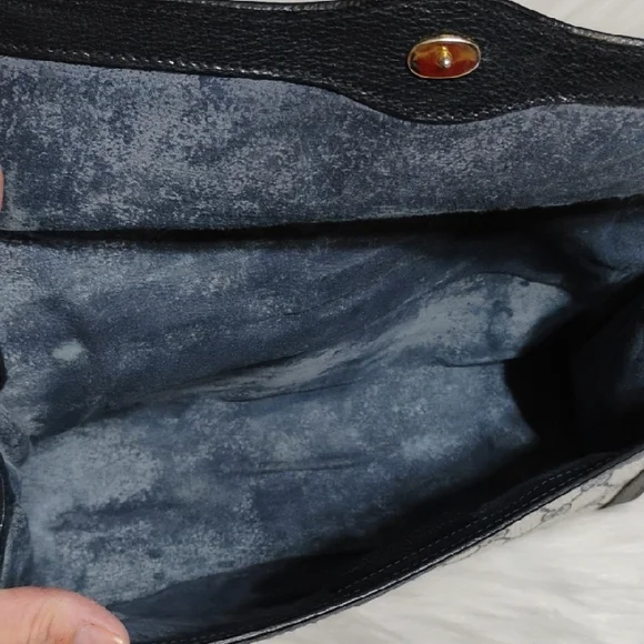 SALE! Authentic Gucci GG Supreme Sherry Line Leather Vtg Clutch Bag - Picture 12 of 16